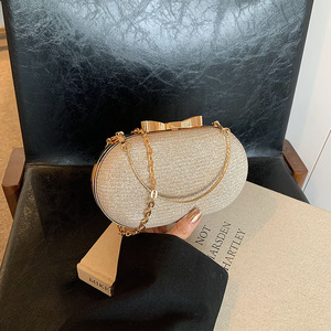 Sac de soirée rond de luxe haut de gamme pour femme, sac à bandoulière portable, sac messager à chaîne, sac de fête, vente chaude - Product Image 4