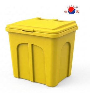 Bac <span class=keywords><strong>de</strong></span> stockage <span class=keywords><strong>de</strong></span> sel déneigant en plastique robuste, empilable, résistant aux produits chimiques, avec couvercle, pour la <span class=keywords><strong>sécurité</strong></span> <span class=keywords><strong>routière</strong></span> hivernale - Product Image 1