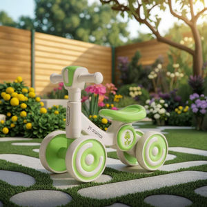 Vélo d'équilibre à quatre roues en plastique 3 en 1 de haute qualité pour enfants apprenant à marcher avec un harnais de sécurité à 3 points - Product Image 5