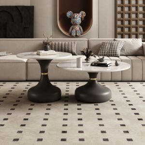 Light Luxury Stone Board Coffee <strong>Table</strong> Simple Casual Creative Small Movable Modern Home Living Room Sofa <strong>Side</strong> Corner <strong>Table</strong> - Product Image 2