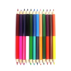Özel Logo okul kırtasiye yüksek kaliteli ahşap altıgen çift uçlu olmayan çözünür renkli kalemler yaratıcı çizim - Product Image 5