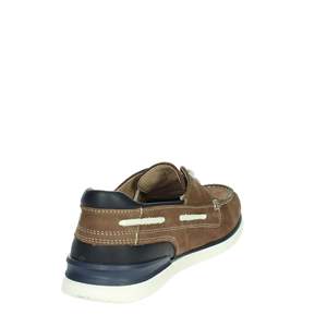 Chaussures bateau pour homme Baerchi, à lacets, en cuir marron, décontractées - Product Image 3