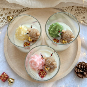 Vela Aromática con Adorno de Oso Adorable, Cera de Soya, Vela Creativa para Regalo de Navidad, Ambiente Navideño en Tendencia - Product Image 5