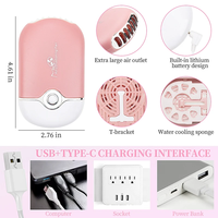 Portable Mini USB Ventilateur Cils Sèche-Cheveux avec Séchage Rapide Vernis À Ongles Climatisation Ventilateur De Refroidissement De Poche pour Salons De Beauté