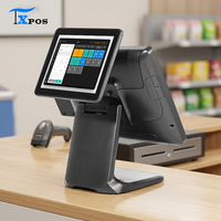 Système POS 15 pouces 1024x768 Windows 10/11 Processeur Intel Core Écran tactile capacitif 10 points SSD 256 Go pour la vente au détail