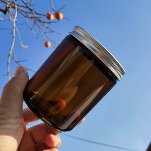 Bocaux à bougies cylindriques en verre transparent ambré épaissi, sans PFAS, sans plomb, avec couvercles métalliques hermétiques à vis, écologiques, réutilisables, résistants à la <span class=keywords><strong>chaleur</strong></span>, pour Pâques - Product Image 2
