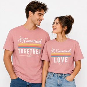 เสื้อยืดคู่รักน่ารัก เสื้อยืดแขนสั้นสำหรับคู่รัก ของขวัญวันครบรอบสำหรับเขาและเธอ - Product Image 3
