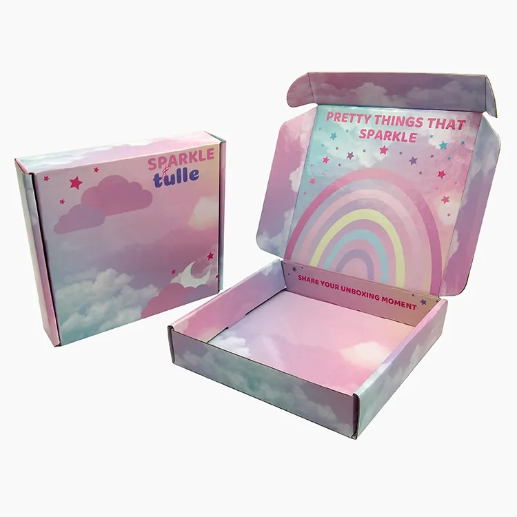 Holiday Magnetic Teal Tall Geschenk Eco Long Paper Mailer Cupcake Einzigartige Farbverlauf kerze Kleber 7 X5X2 Beige Versand box