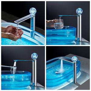 Elegant Full Brass Single Handle Ceramic Valve Core Bathroom Faucet with <strong>Crystal</strong> <strong>Knob</strong> Design for Bedroom Hotel &amp; Residence - Product Image 3