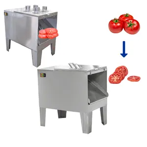 Fabrik preis Automatische Obsts chneide maschine Zwiebel Tomaten scheiben schneider kommerzieller Tomaten schneider