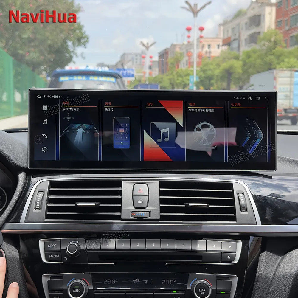 Navihua Android Autoradio Auto Radio pour BMW Série 3 Série 4 F30 F31 F32 14.9 pouces Grand Écran Stéréo Divertissement