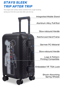 Meilleure offre d'usine Valise <span class=keywords><strong>cabine</strong></span> en PC étanche à grand volume Style d'affaires de luxe avec texture unique Valise <span class=keywords><strong>cabine</strong></span> Viaje - Product Image 3