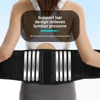 Ceinture de soutien lombaire sportive en néoprène avec plaques de soutien en acier pour la course, les squats, l'entraînement physique, le badminton et la compression abdominale