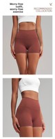 Shorts de yoga taille haute pour femme en Spandex/Nylon à séchage rapide, couleur unie, anti-plis, élastiques, effet ventre plat et rehausseur de hanches, ODM XXL En stock