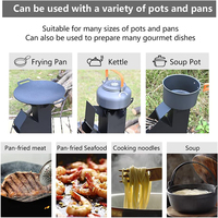 Camping Grill Événements Extérieurs BBQ Cuisine Arrière-Cour Poêle À Feu Portable Bois Mini Brûlage