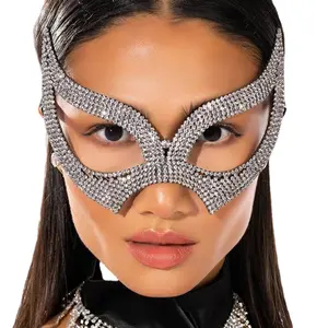 Factory Direct Female Face Halloween For Anubis Rhinestone