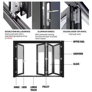 Puertas Plegables Bi-Fold de Aluminio EEHE para Balcón y Patio, Puertas Plegables de Doble Vidrio, Puertas Plegables Tipo Acordeón NFRC - Product Image 2