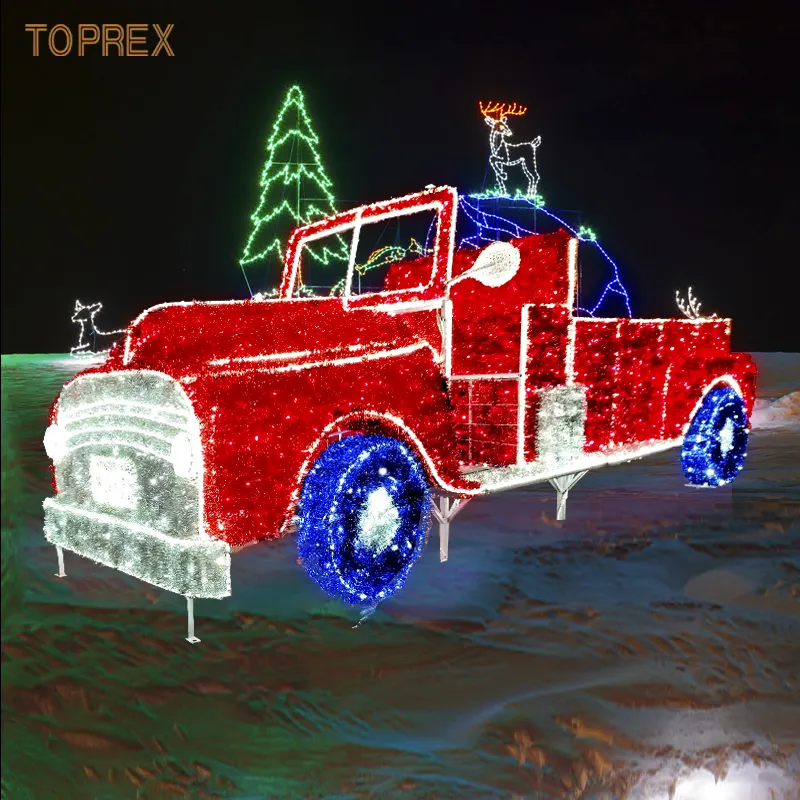 Toprex IP65 impermeable RGB LED luz coche 3D motivo para eventos al aire libre boda y decoraciones navideñas APLICACIÓN DE PAISAJE