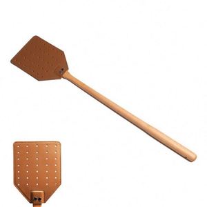 Wholesale Wooden Handle Leather Fly Rustic Swatter for Flies <b>Bees</b> - Product Image 6
