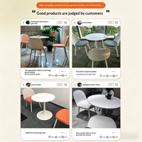 Ensemble table et chaises de négociation durable et minimaliste pour restaurant, bureau commercial, réunion, réception, salle à manger, salon de thé