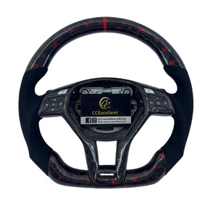 Volant en fibre de carbone personnalisé CCExcellent pour <span class=keywords><strong>Mercedes</strong></span> Benz <span class=keywords><strong>AMG</strong></span> C63 W204 <span class=keywords><strong>AMG</strong></span> CLA 45 C117 CLS <span class=keywords><strong>63</strong></span> <span class=keywords><strong>AMG</strong></span> avec flocons rouges Ford - Product Image 1