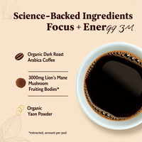 Café aux champignons 10 champignons Crinière de lion Cordyceps Queue de dinde Mélangé avec de l'arabica gourmet Café instantané stimulant l'immunité