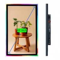Nouvel écran tactile capacitif haute résolution 43 pouces à cadre ouvert IP65 Intellitouch pour jeux interactifs et services en libre-service USB DVI Série