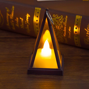 Đơn giản tam giác dẫn ánh sáng ban đêm nến thiết kế mới nhựa gió đèn lồng cho trang trí nội thất Halloween đám cưới - Product Image 6