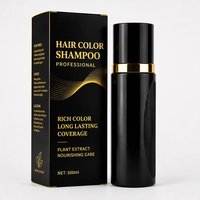 Shampo pewarna rambut hitam cokelat tua herbal Arab berkualitas tinggi produk baru OEM, pewarnaan cepat 3 in 1, pabrik asli
