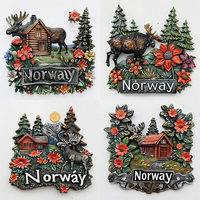 Nouveaux Aimants de Réfrigérateur Personnalisés en Résine, Souvenirs de Pays et de Villes (Turquie, Allemagne, Norvège, Canada), Aimant de Réfrigérateur 3D Personnalisé avec Logo, Aimant de Réfrigérateur en Forme de Cabane