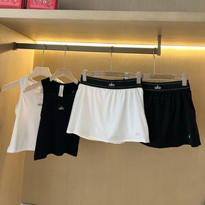 ผู้ผลิตเสื้อผ้าขายส่ง กระโปรงมินิสั่งทำพิเศษ AL0 กระโปรงเทนนิสผู้หญิง กระโปรงกอล์ฟสั้นสีดำและสีขาว ชุดเซ็ต - Product Image 5