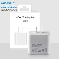 Honfly plug pengisi daya Cepat US EU UK 45w pd super cepat, colokan pengisi daya Tipe c UNTUK samsung s22