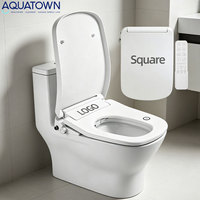 Siège de bidet automatique intelligent avec télécommande, version premium, design carré ultra-mince, chauffage instantané et séchage à l'air chaud