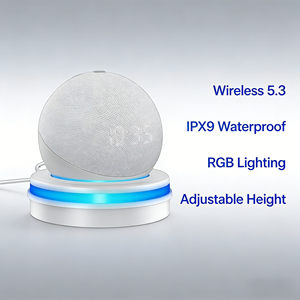 Base de Escritorio para <span class=keywords><strong>Echo</strong></span> Dot 4ª/<span class=keywords><strong>5</strong></span>ª <span class=keywords><strong>Generación</strong></span>, RGB, Altura Ajustable, Organizador USB, Inalámbrica, Resistente al Agua <span class=keywords><strong>5</strong></span>.3 IPX9 - Product Image 6