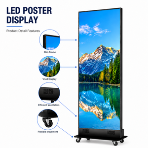 จอแสดงผล LED แบบตั้งพื้น P2.5 สำหรับโปสเตอร์  หน้าจอแสดงผลดิจิทัลแบบกำหนดเองสำหรับการโฆษณาเพื่อการส่งเสริมการขาย - Product Image 5