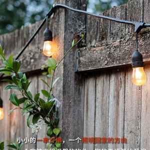 Guirnaldas de luces Led de 10M, 10 bombillas E27 B22, iluminación decorativa impermeable para exteriores, jardín, Navidad, para Patio, balcón y terraza - Product Image 3