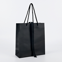 Ruban Grosgrain Blanc Personnalisé avec Logo Imprimé OEM ODM 250gsm Écologique Luxe Noir Mat avec Poignée en Corde Tressée pour Artisanat de Bougies