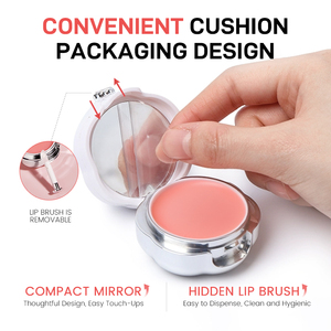 ลิปบาล์มสีชมพูออร์แกนิกครีมบำรุงผิวกลิ่นหอมผลไม้หวานพร้อมแปรงทาปาก - Product Image 3