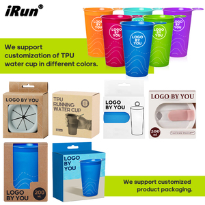 Vaso de Agua Plegable de TPU con Logotipo Personalizado <span class=keywords><strong>IRun</strong></span>, 200 ml, Reutilizable, Portátil, Libre de BPA, para Correr - Product Image 5