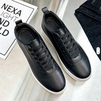 Chaussures de skate noires pour hommes à lacets, bout rond, respirantes, légères, toutes saisons, export, vente en gros d'usine