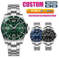 Logo personnalisé montre à quartz montre-bracelet pour homme mode bracelet en acier inoxydable horloge de sport montres pour hommes de luxe affaires étanche