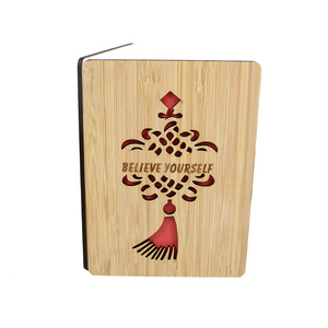 Date Niche Chinois Noeud Style Conception Manuscrit De Noël Souhaits Bambou Carte En Bois DIY Meilleur Festival Cadeau Pour Maman - Product Image 2