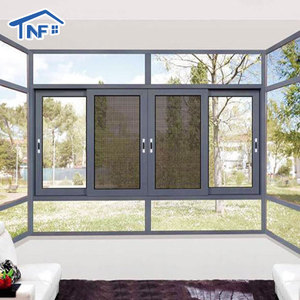 Fenêtres coulissantes de dernière conception, fenêtres coulissantes à <span class=keywords><strong>double</strong></span> <span class=keywords><strong>vitrage</strong></span>, fenêtres coulissantes en aluminium pour villa, appartement, hôtel - Product Image 1