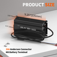 Chargeurs de batterie LiFePO4 48V 10A Protection contre l'inversion de polarité avec indicateur LED Chargeur de batterie au lithium à usage industriel