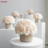 Lovebay Design haut de gamme, vente en gros de roses éternelles dans un vase en travertin, roses préservées à jamais dans un vase en pierre pour la décoration de la maison