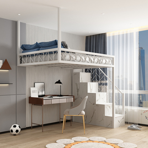 Modern design smeedijzeren eenpersoonsbed met opbergruimte, op maat gemaakte afmeting, stoffen bekleding, hondenkampbed, woonkamermeubilair - Product Image 6