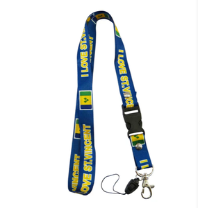 Custom Saint Vincent and Grenadines Lanyard Driving Style Separation and Keychain Lanyard