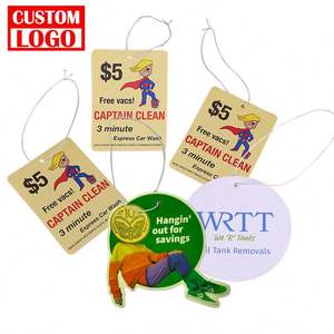 Penyegar Udara Mobil Kardus Lucu dengan Logo Kustom Promosi Semua Aroma 100 Aroma Die Cut dengan Kemasan Kustom - Product Image 6