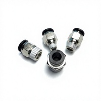 Raccord rapide pour tuyau d'air en pouces, en cuivre nickelé, filetage américain PC1/4 NPT 1/8 3/8 NPT 1/4, raccord droit
