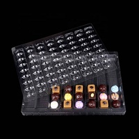 Plateau blister personnalisé 48 trous pour chocolats Truffes Conteneur d'emballage d'affichage en plastique PET transparent pour bonbons